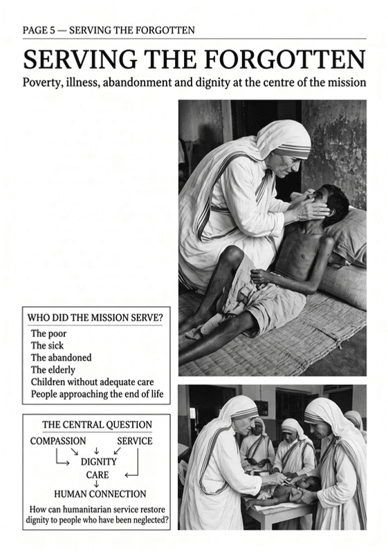 Mother Teresa receiving the Nobel Peace Prize in 1979, and receiving the Bharat Ratna in 1980.